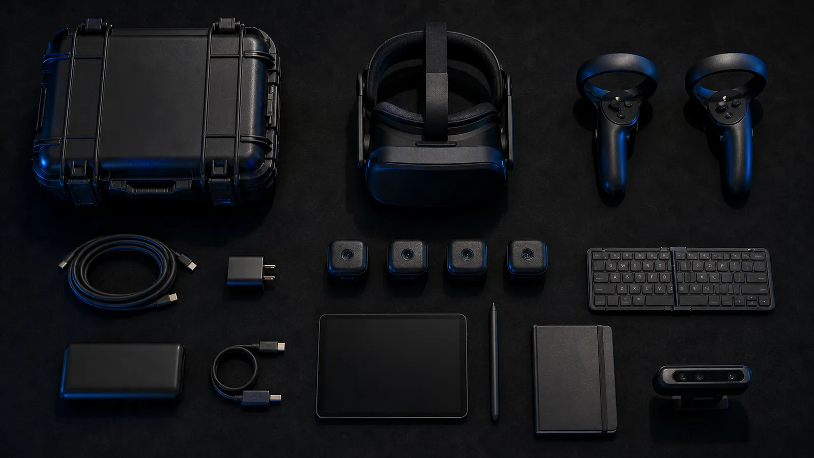 Spatial-computing and prototyping equipment arranged as a working inventory