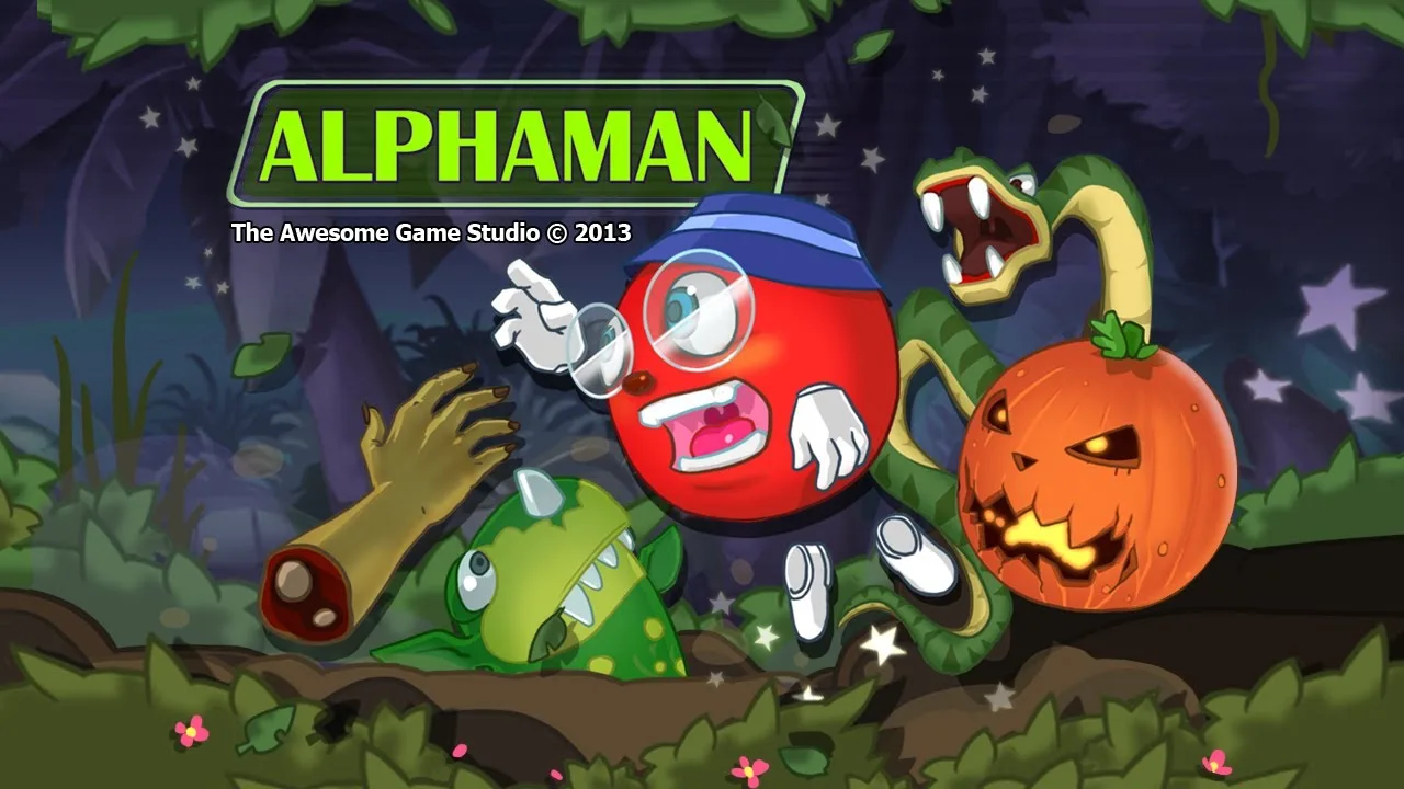 Alphaman word-learning game artwork from the public gameplay demonstration